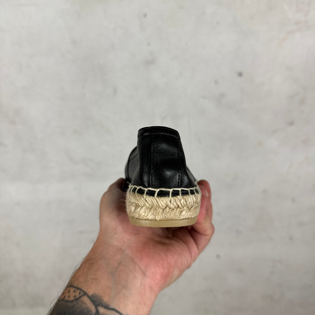 Saint Laurent Leather Logo Espadrilles