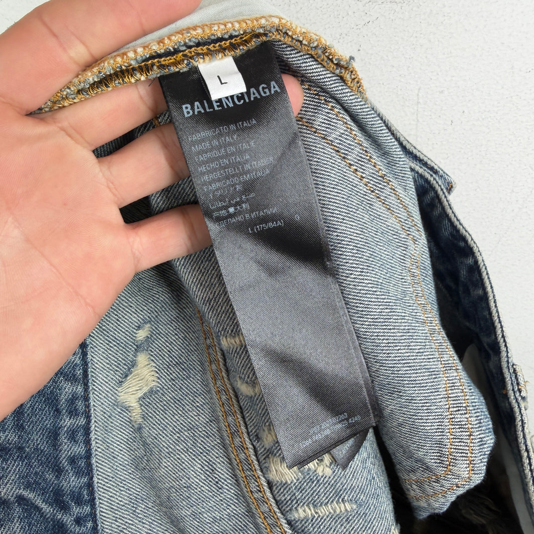 Balenciaga Mud Show Destroyed Jeans