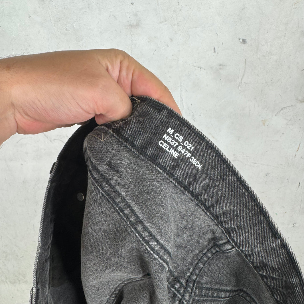 Celine Charcoal Wash Denim Shorts