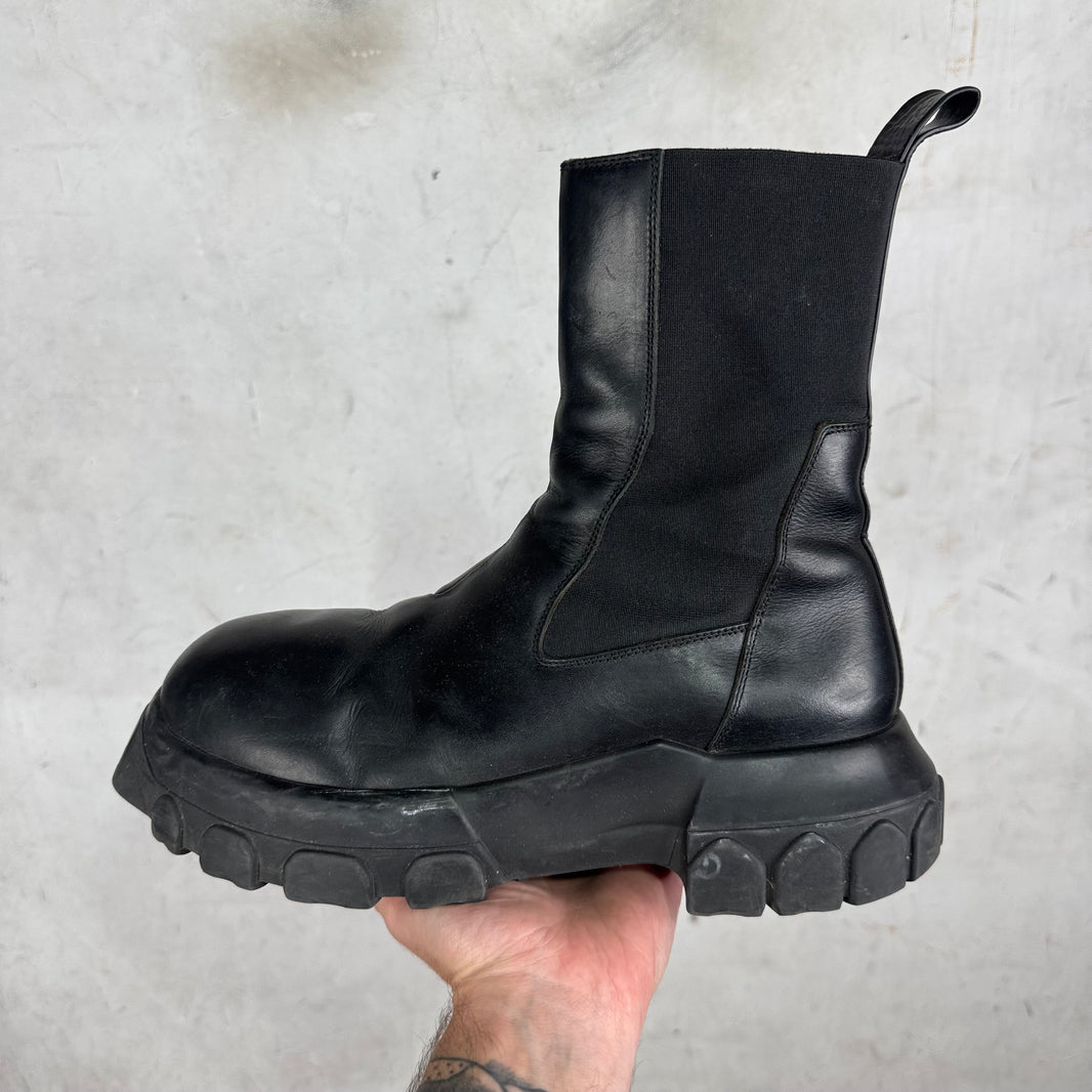 Rick Owens Leather Bozo Beetle Boots