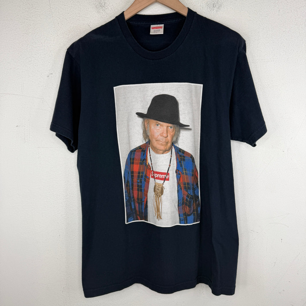 Supreme Navy Neil Young Photo T-Shirt