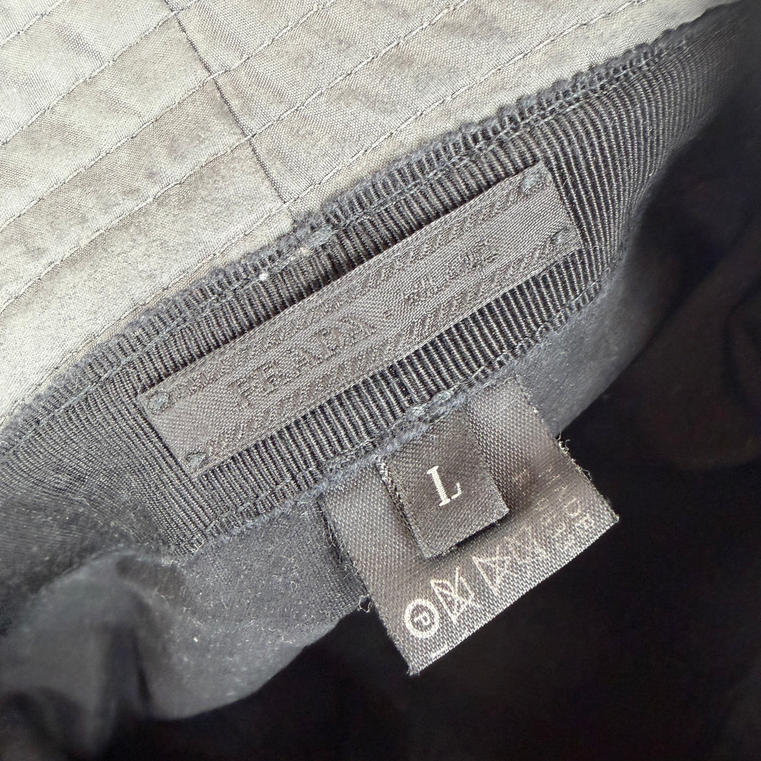 Prada Grey Linea Rossa Bucket Hat