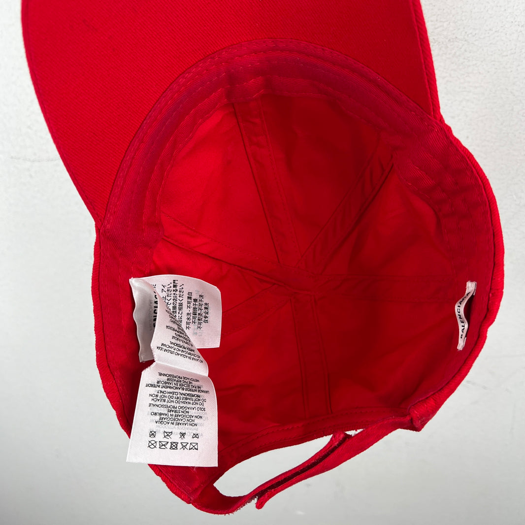 Balenciaga Red Tattoo Logo Hat