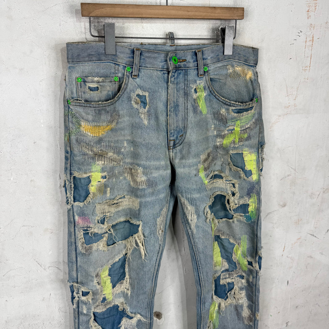 Endless Denim Repaired Back Logo Denim