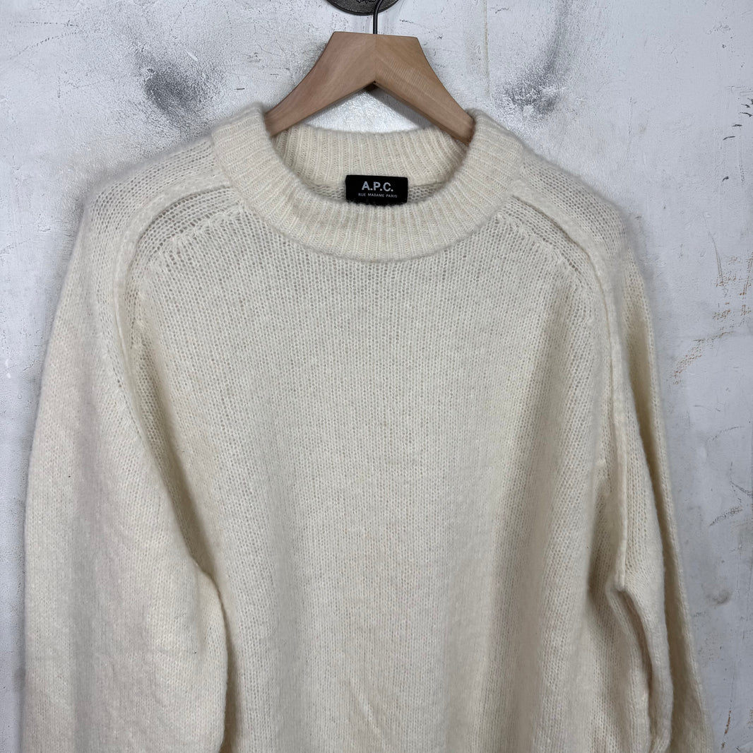 APC Beige Alpaca Wool Knit Sweater