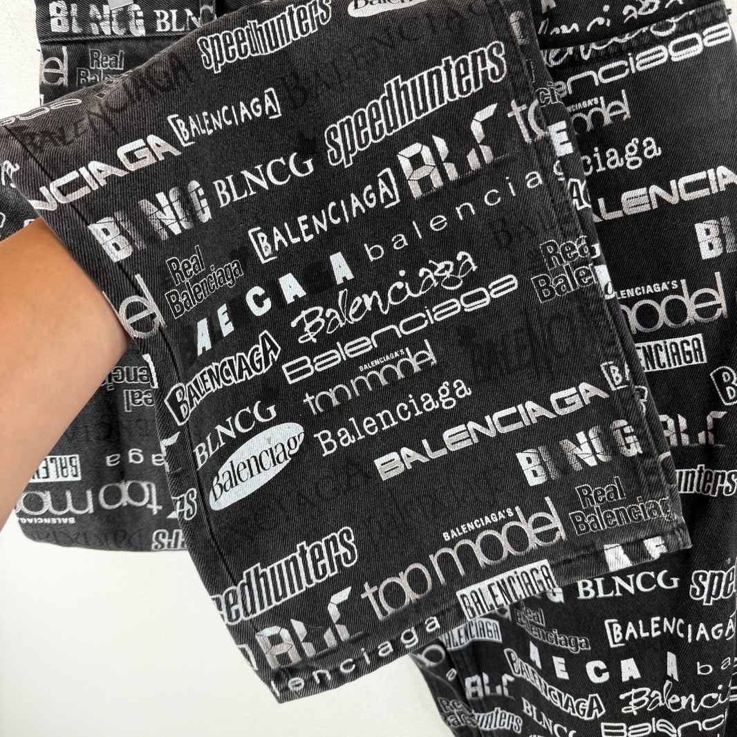 Balenciaga AOP Logo Jeans