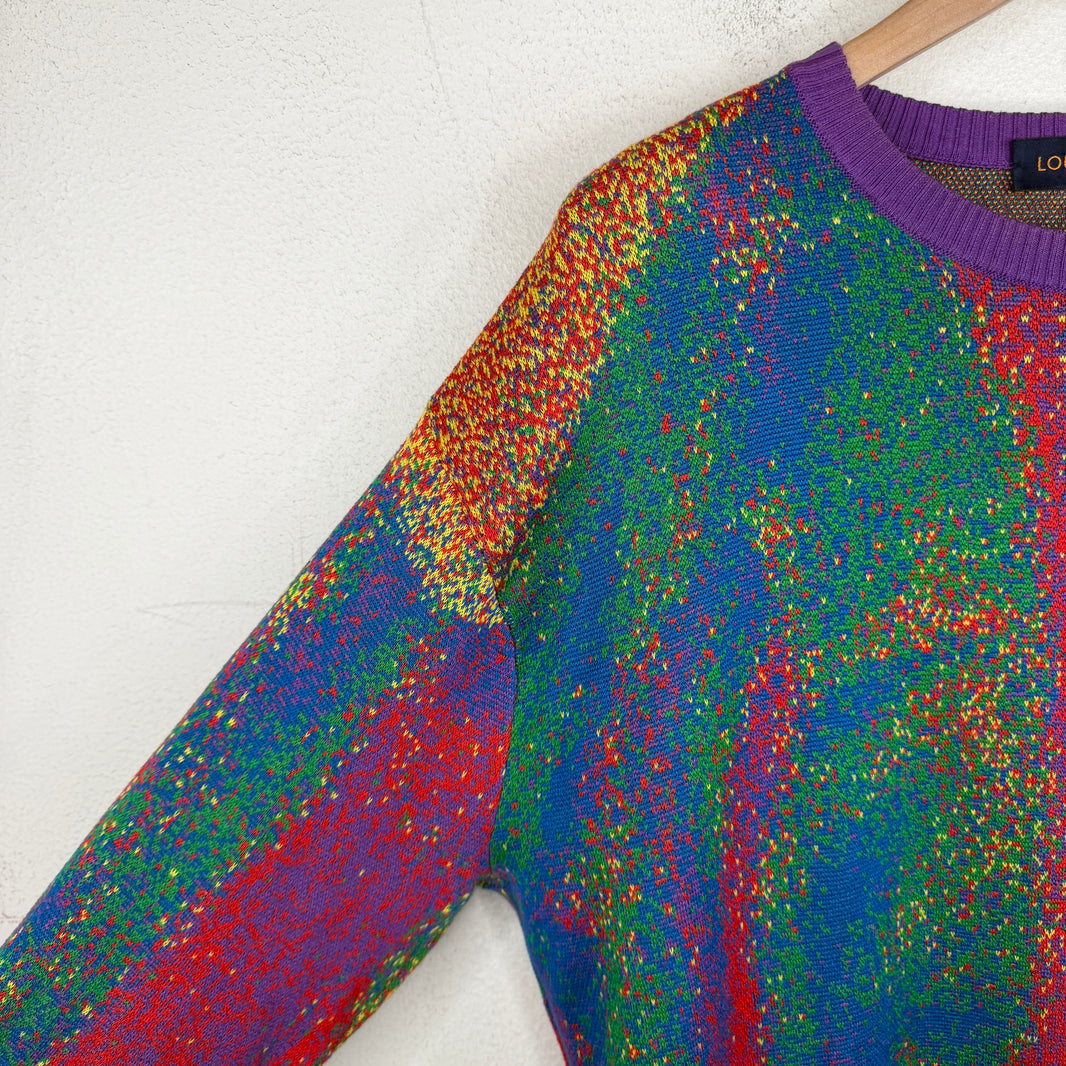 Louis Vuitton Multicolor Jacquard Knit Sweater