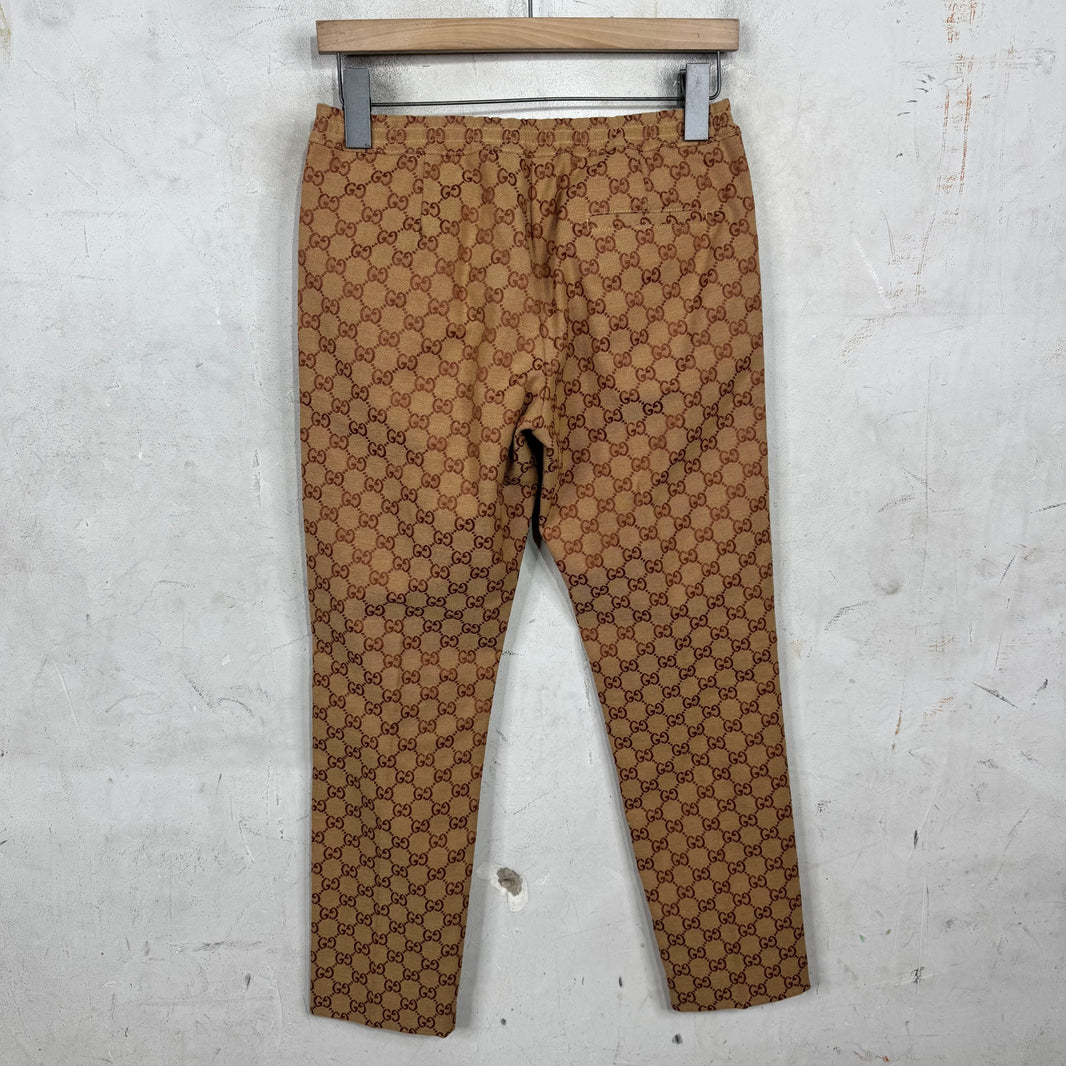 Gucci Woven Monogram Elastic Waist Pants