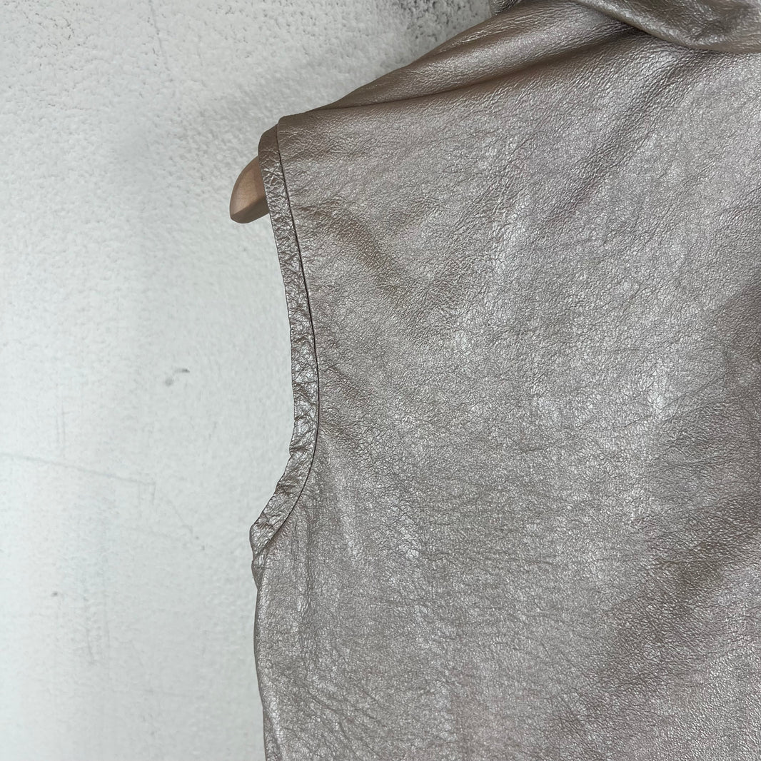 Rick Owens Silver Leather Vest