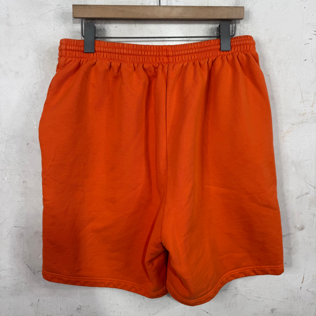 Balenciaga Orange Logo Sweatshorts