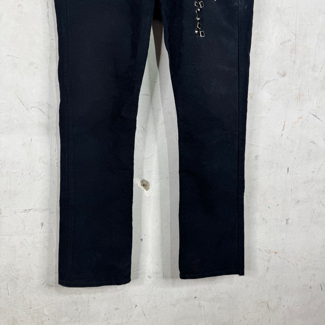 Junya Watanabe 2003 Velvet Cross Studded Pants