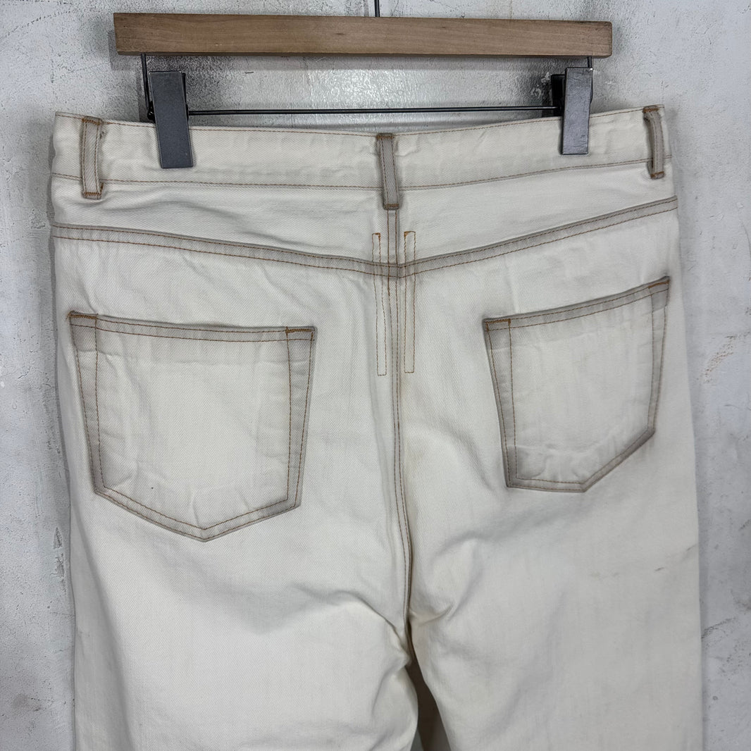 DRKSHDW White Collapse Cut Jeans