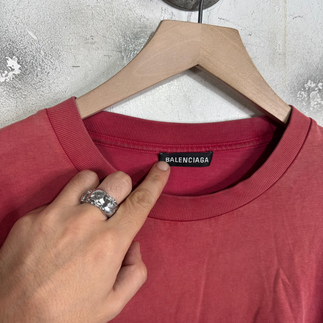 Balenciaga Faded Flag Emblem BB T-Shirt