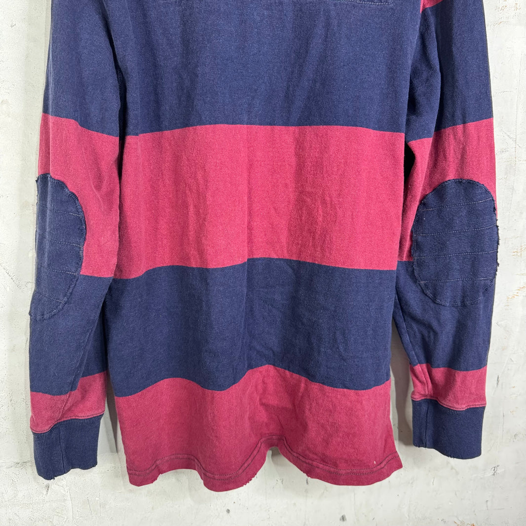 Ralph Lauren Rugby PRL Patch Striped L/S Polo