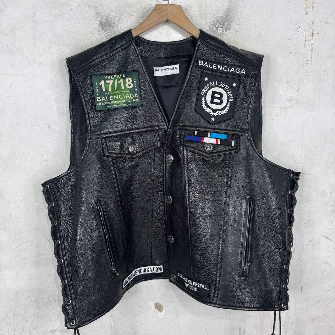 Balenciaga Leather Biker Vest