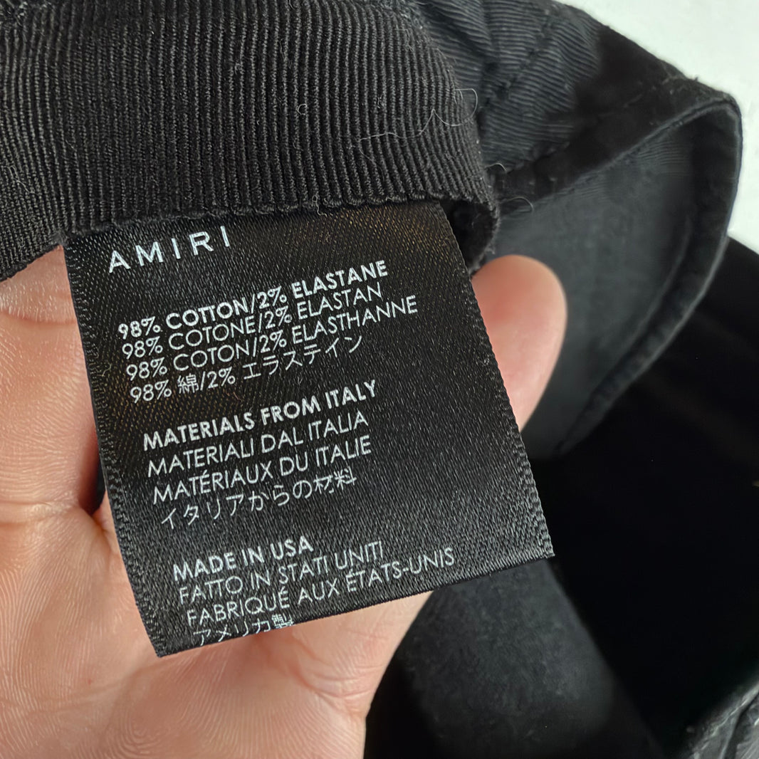 Amiri Waxed Skinny Jeans