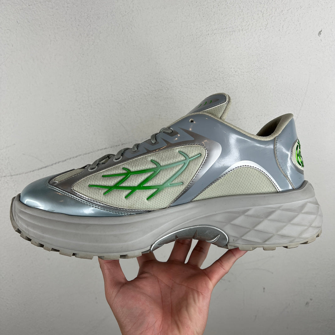 Louis Vuitton Silver Discovery Lace Up Sneakers
