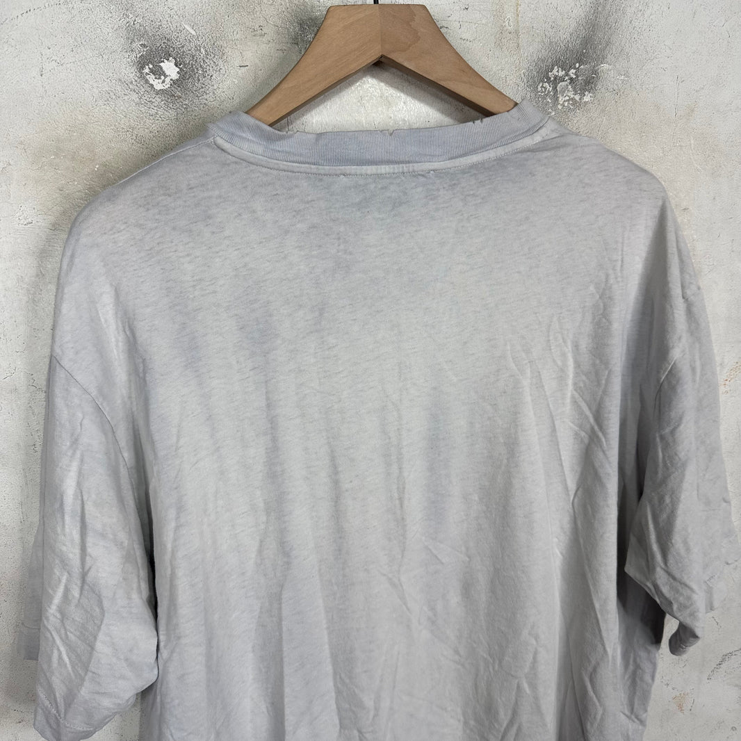 Acne Studios Purple Print Stockholm Logo T-Shirt