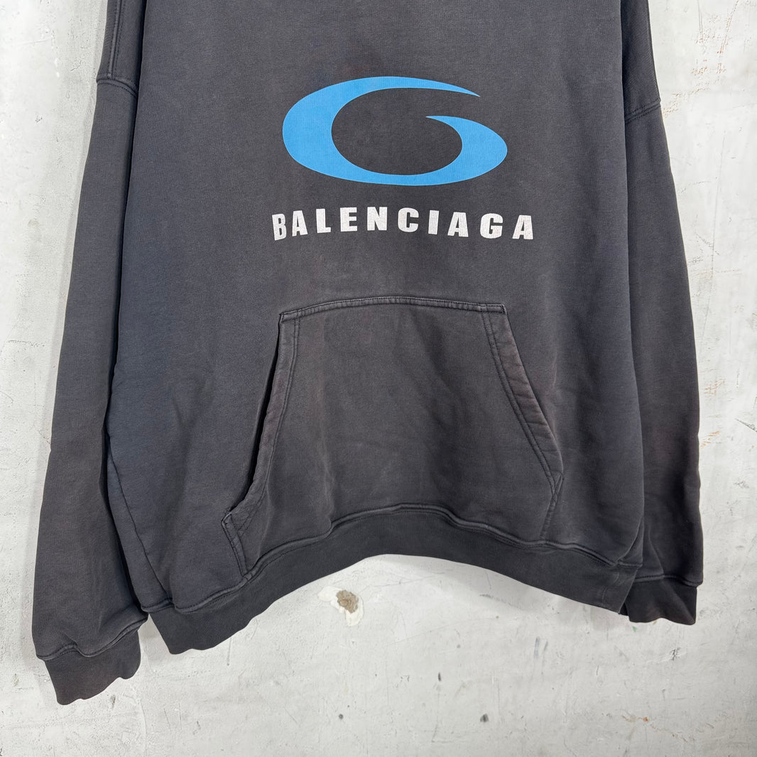 Balenciaga Smoked Surfer Logo Hoodie