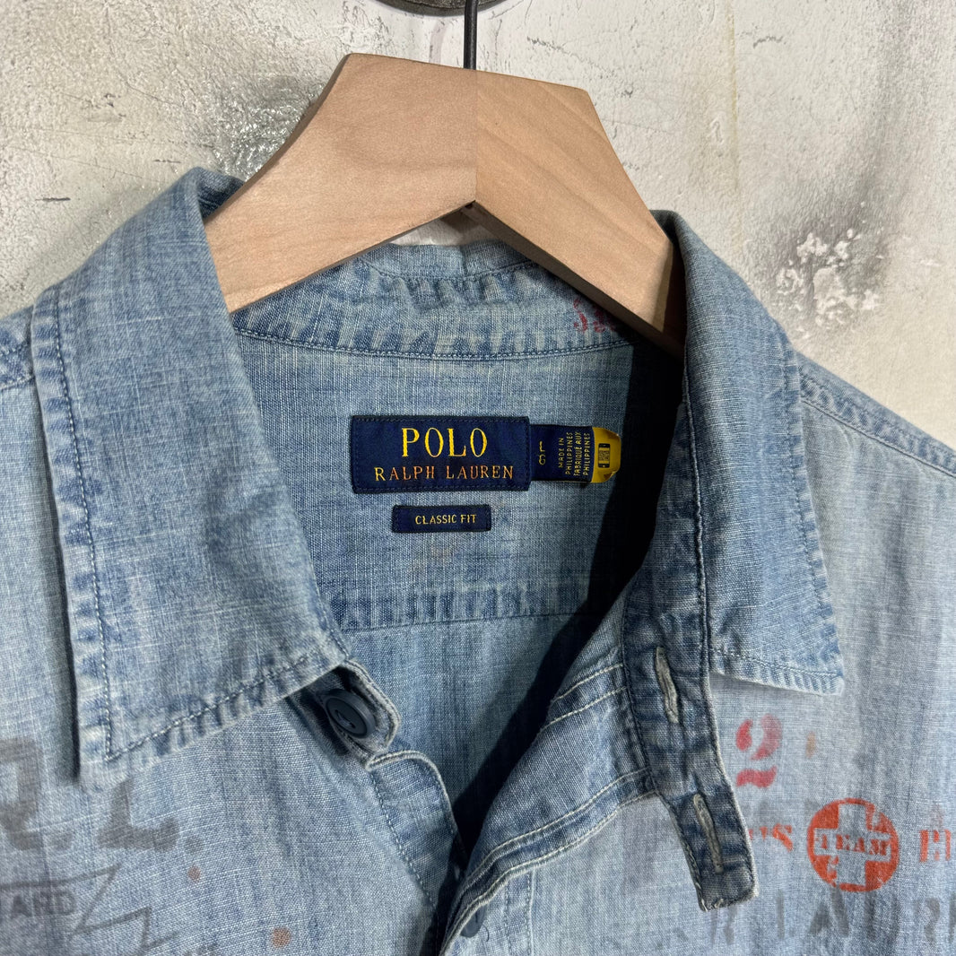 Ralph Lauren Stencil Print Chambray Shirt
