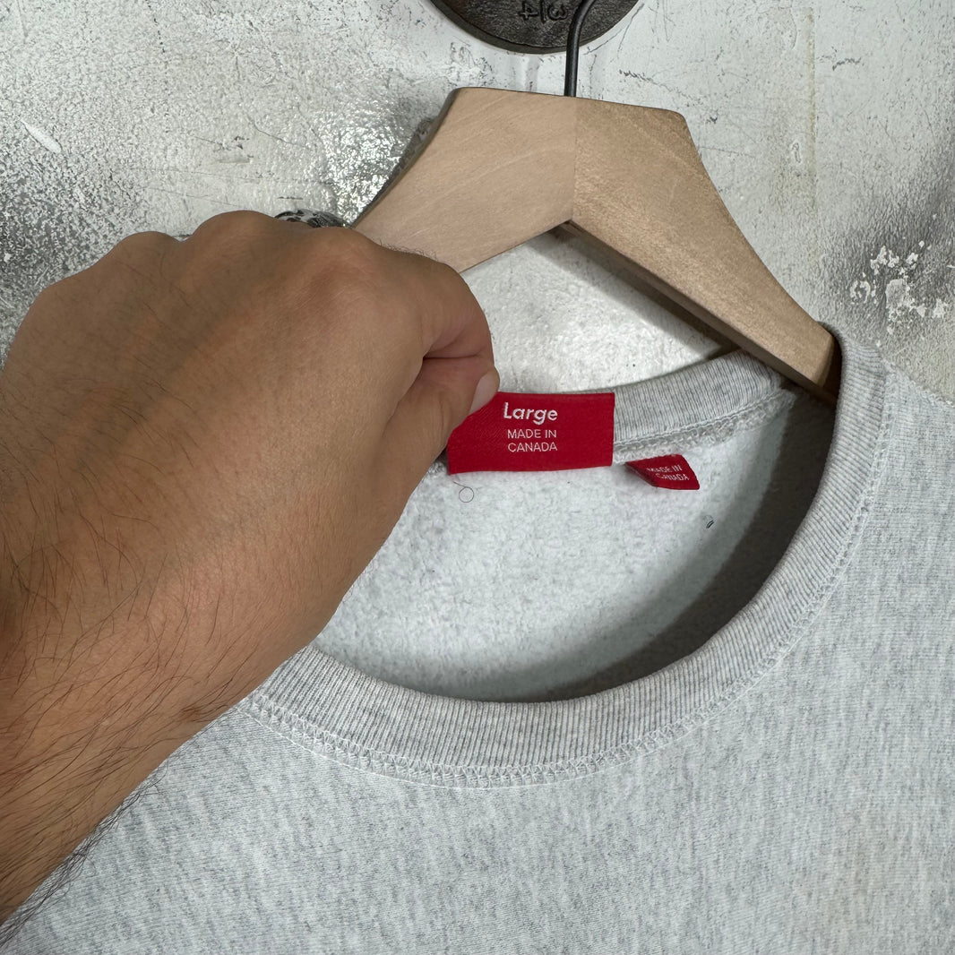 Supreme Grey Box Logo Crewneck