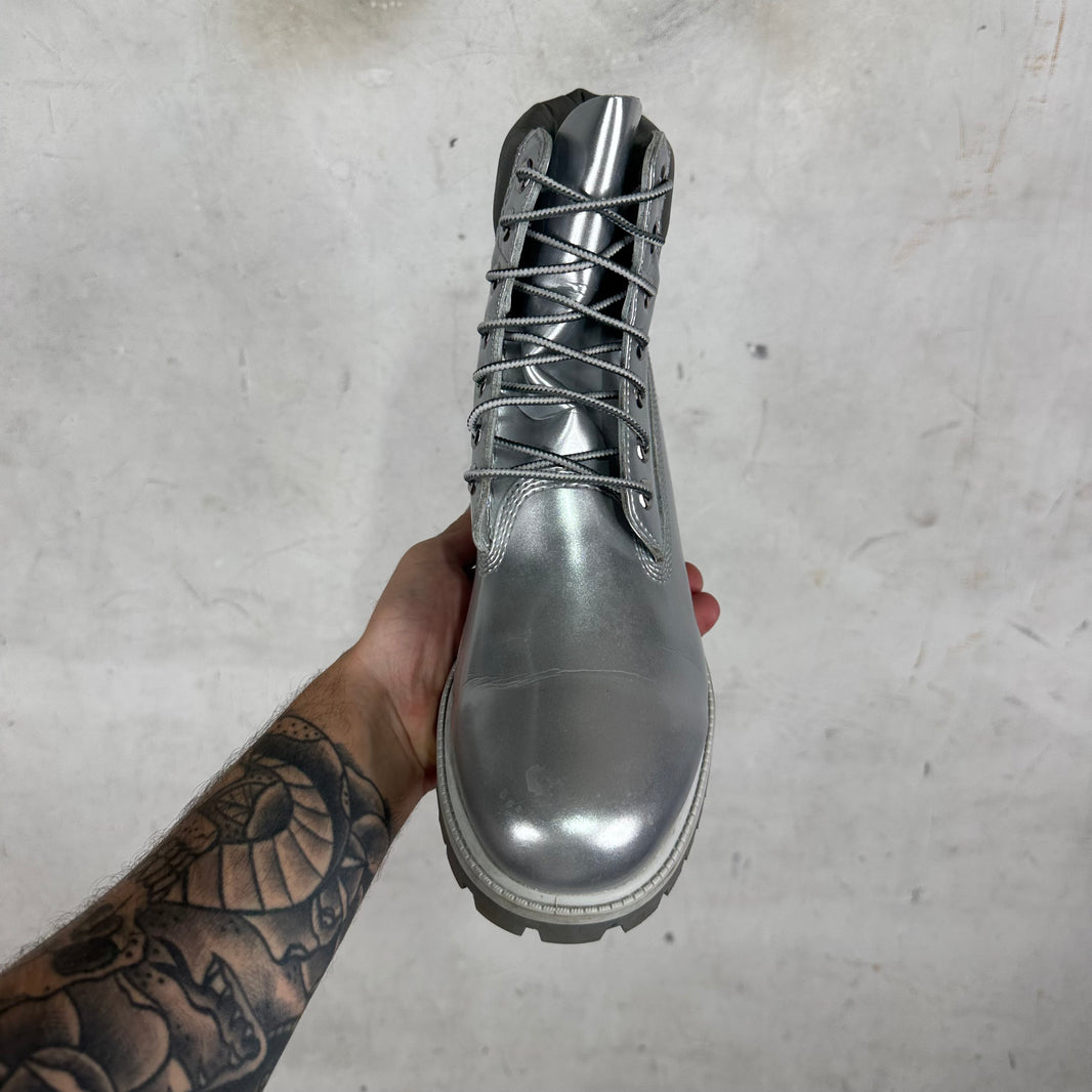 Veneda Carter x Timberland Silver Boots