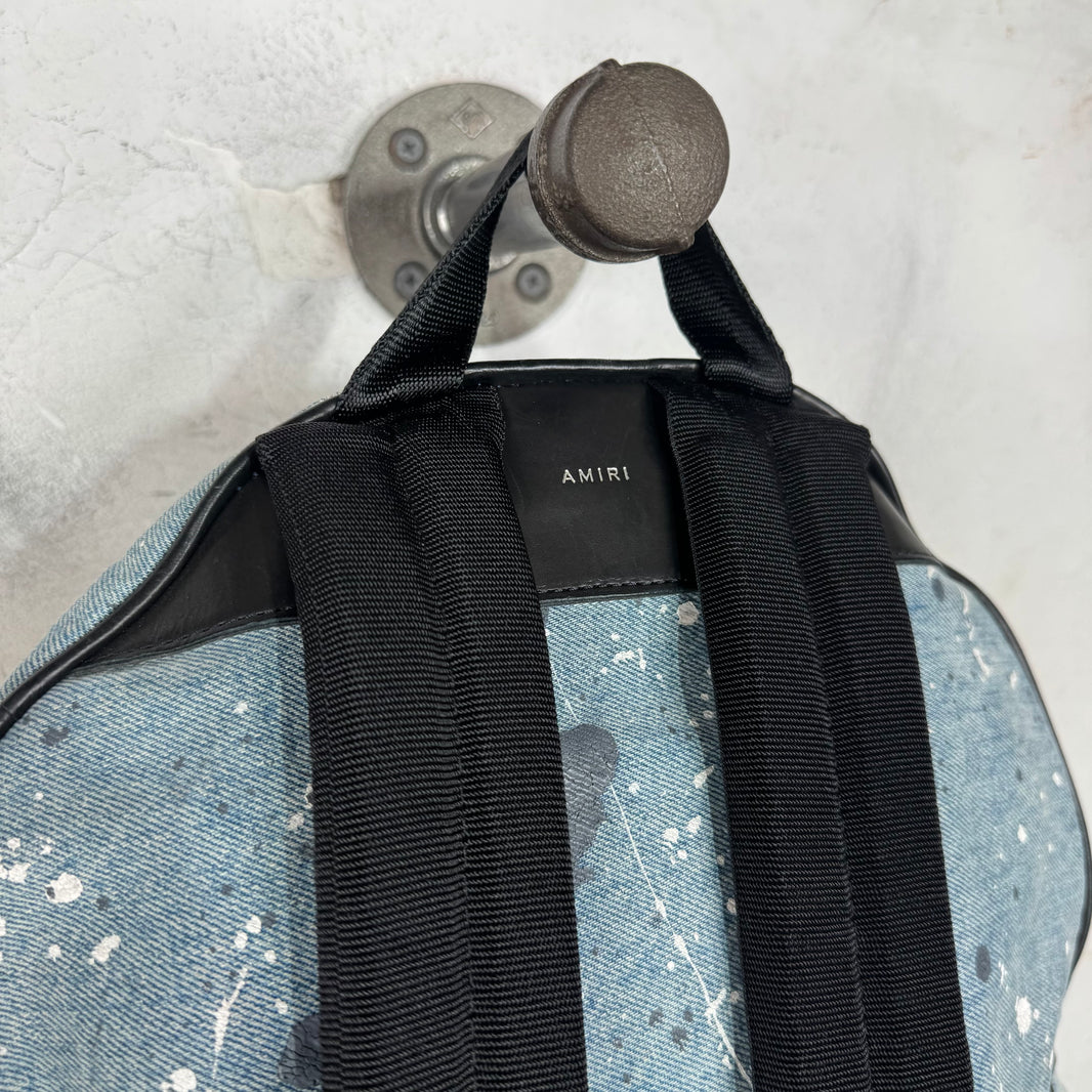 Amiri Painted Denim Backpack