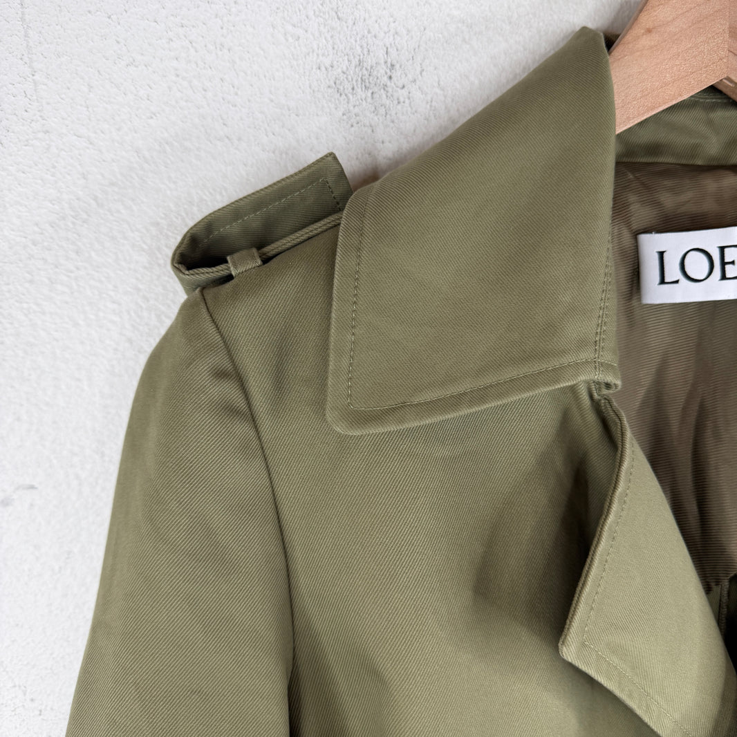 Loewe Green Fishtail Trench Jacket