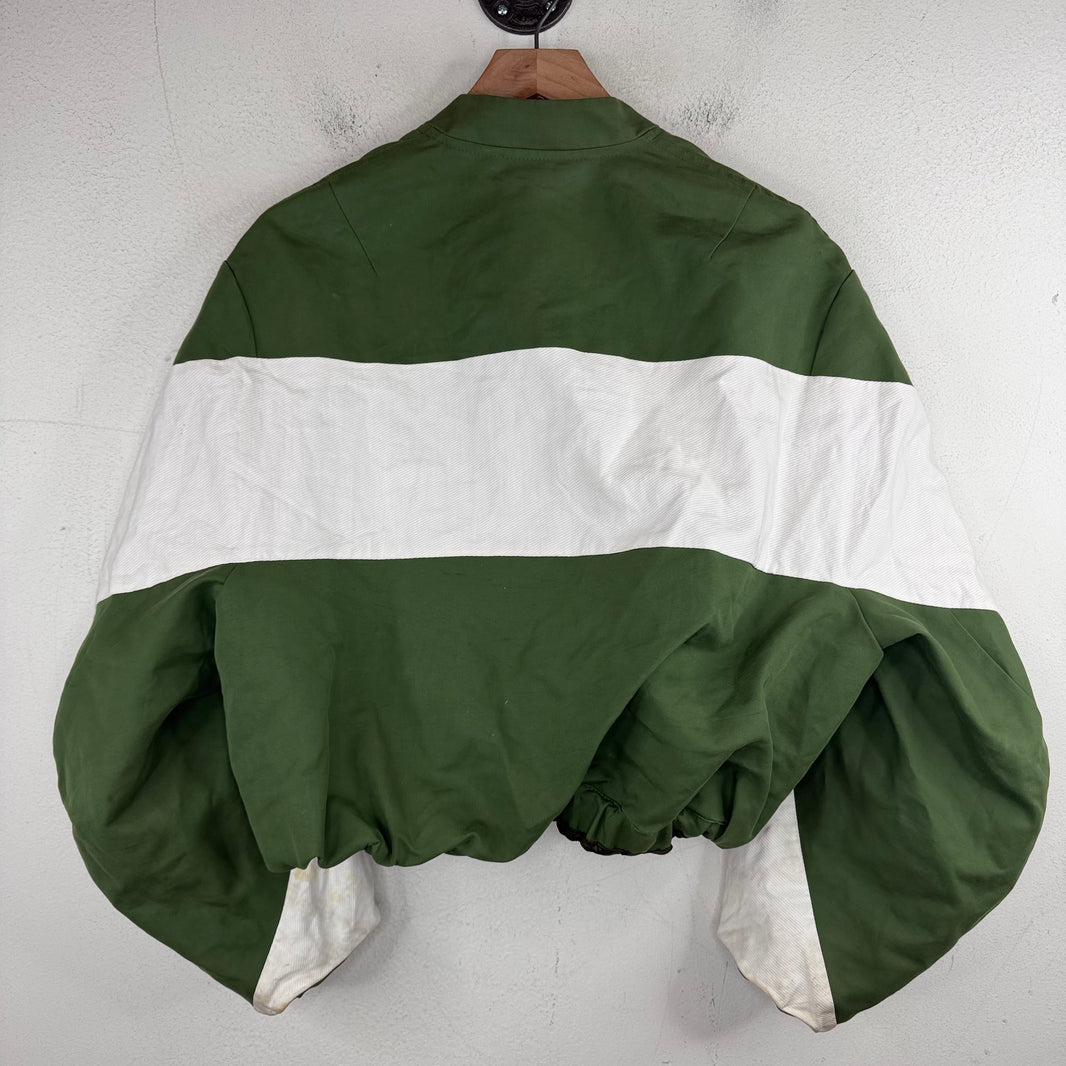 Dries Van Noten Green Cropped Track Jacket