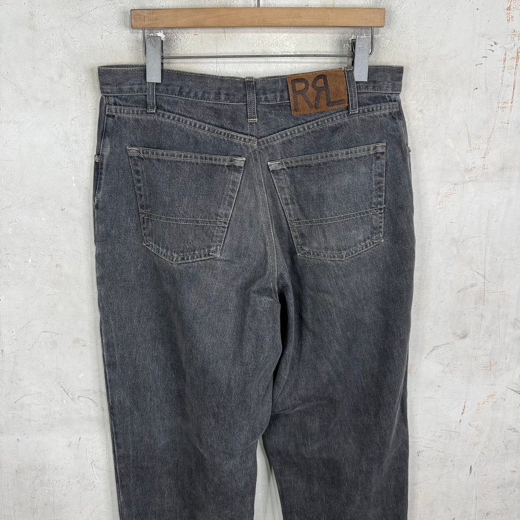 RRL Charcoal Loose Straight Jeans