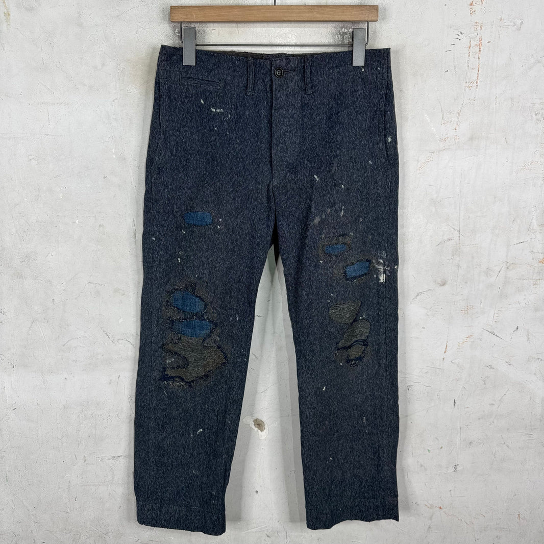 RRL Speckled Repaired Work Pants