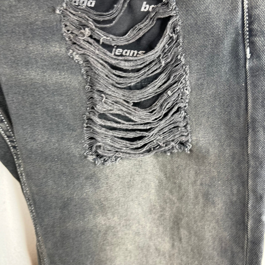 Balenciaga Distressed Straight Leg Jeans