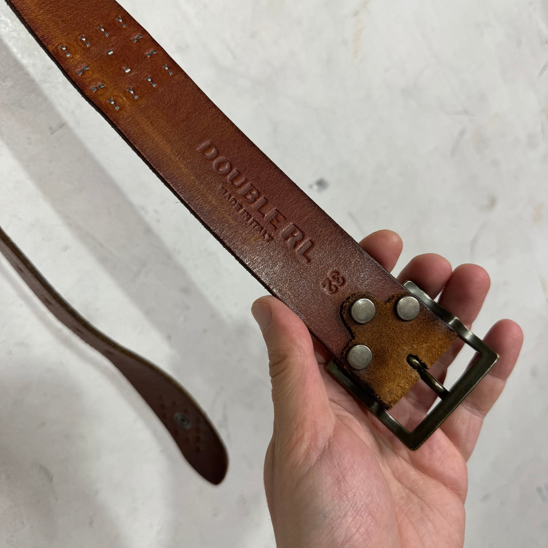 RRL Suede Studded Belt