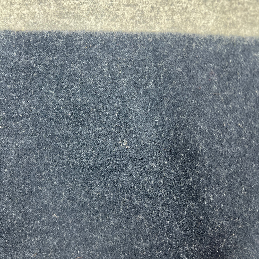 Sacai Navy/Gray Wool Blend Throw Blanket