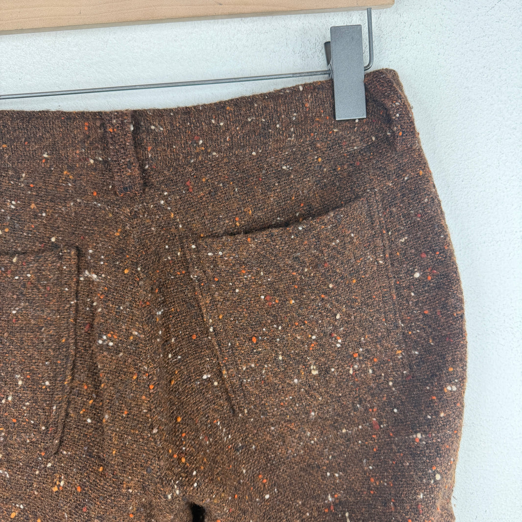 Junya Watanabe Brown Flared Wool Pants