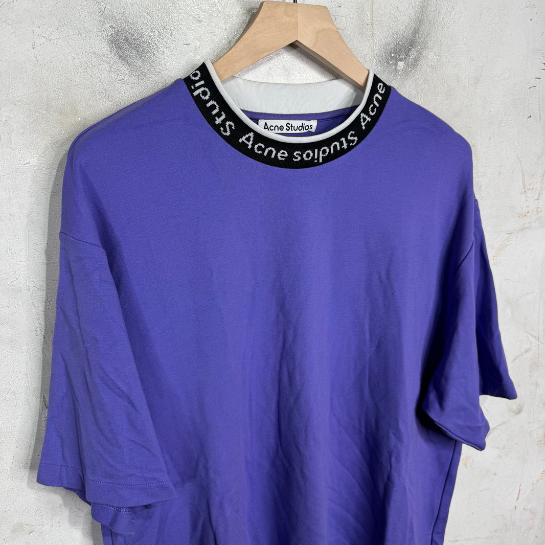 Acne Studios Logo Jacquard T-Shirt Purple