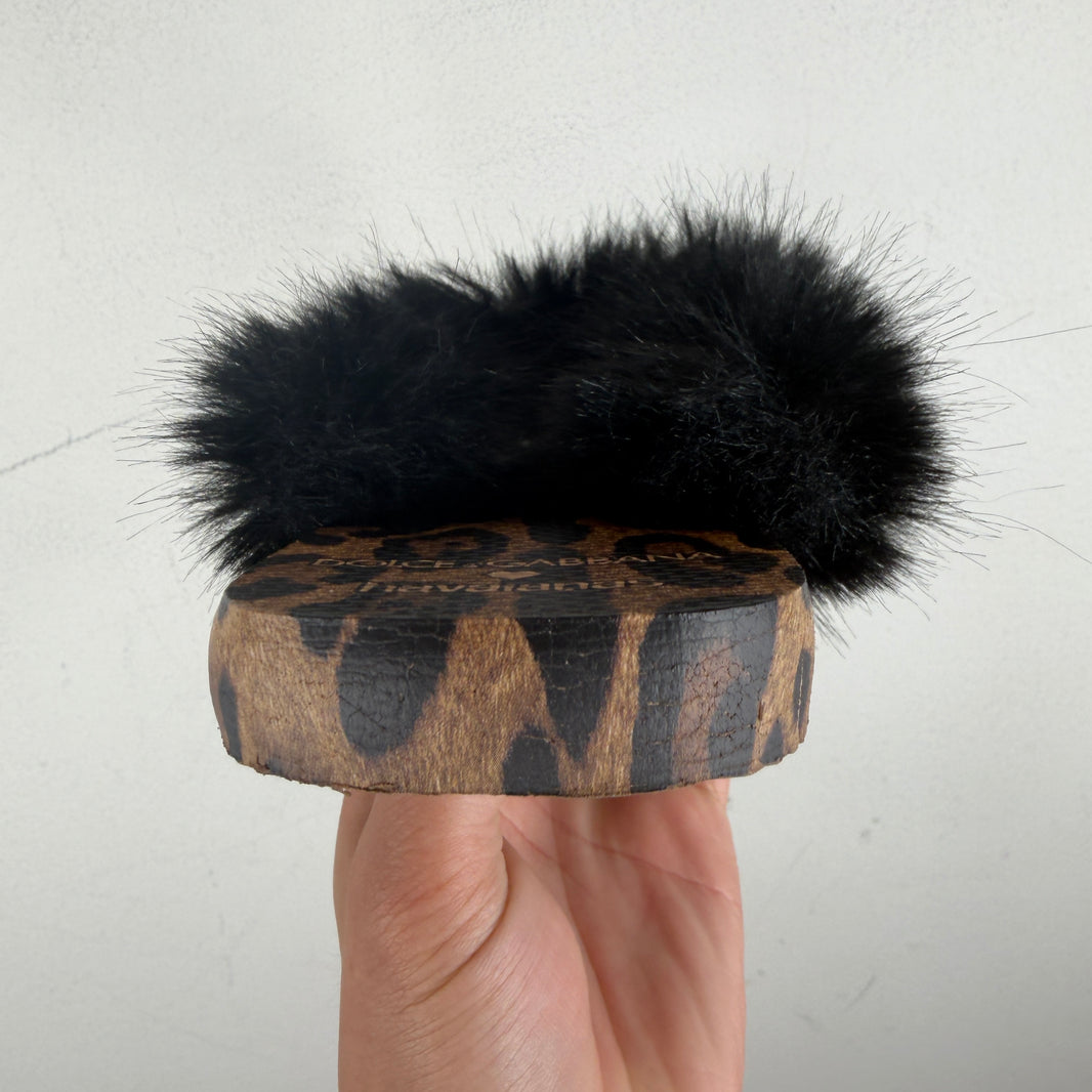 D&G Havaianas Fur Thong Sandals