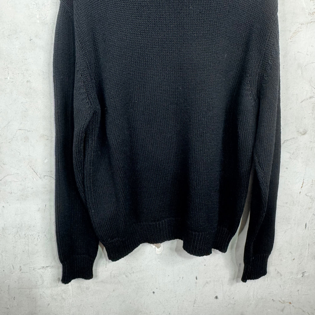 Balmain Logo Knit Sweater Black