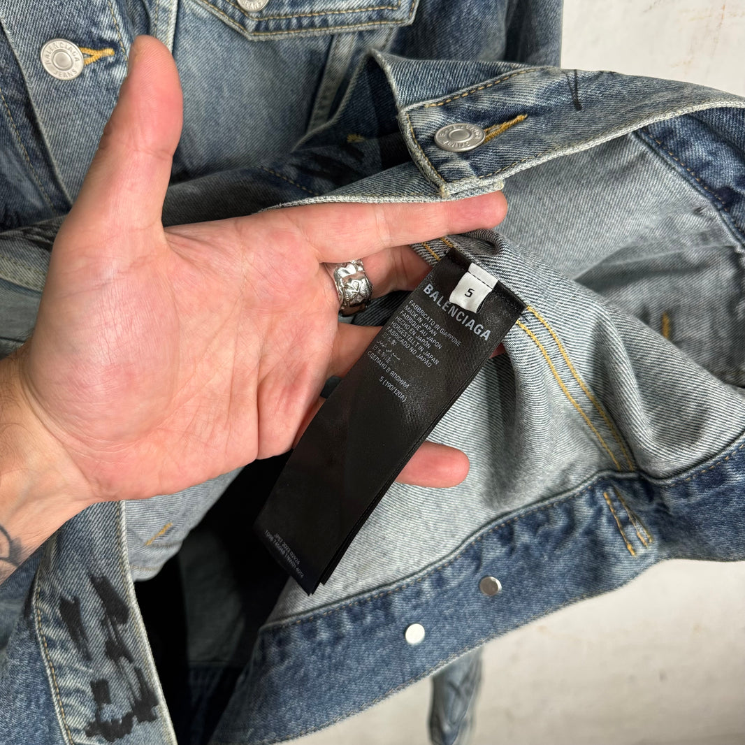 Balenciaga Grafitti Denim Jacket