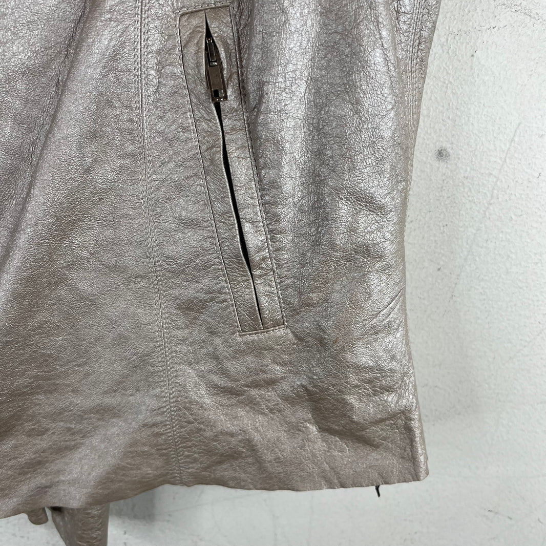 Rick Owens Silver Leather Vest