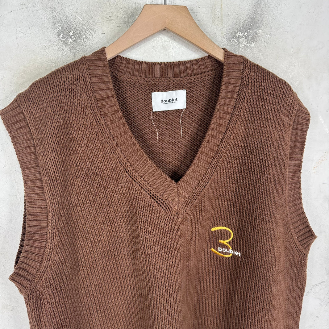Doublet Frayed Knitted Sweater Vest