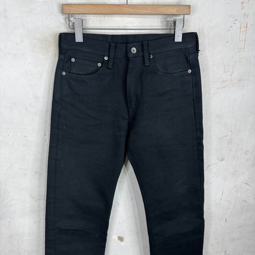 Iron Heart Hemmed Black Jeans