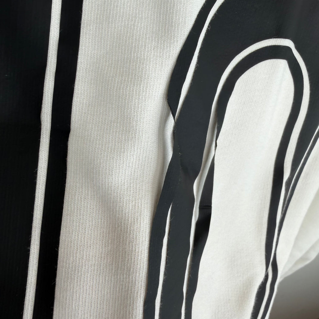 Balenciaga White Soccer Crest Zip Up Hoodie