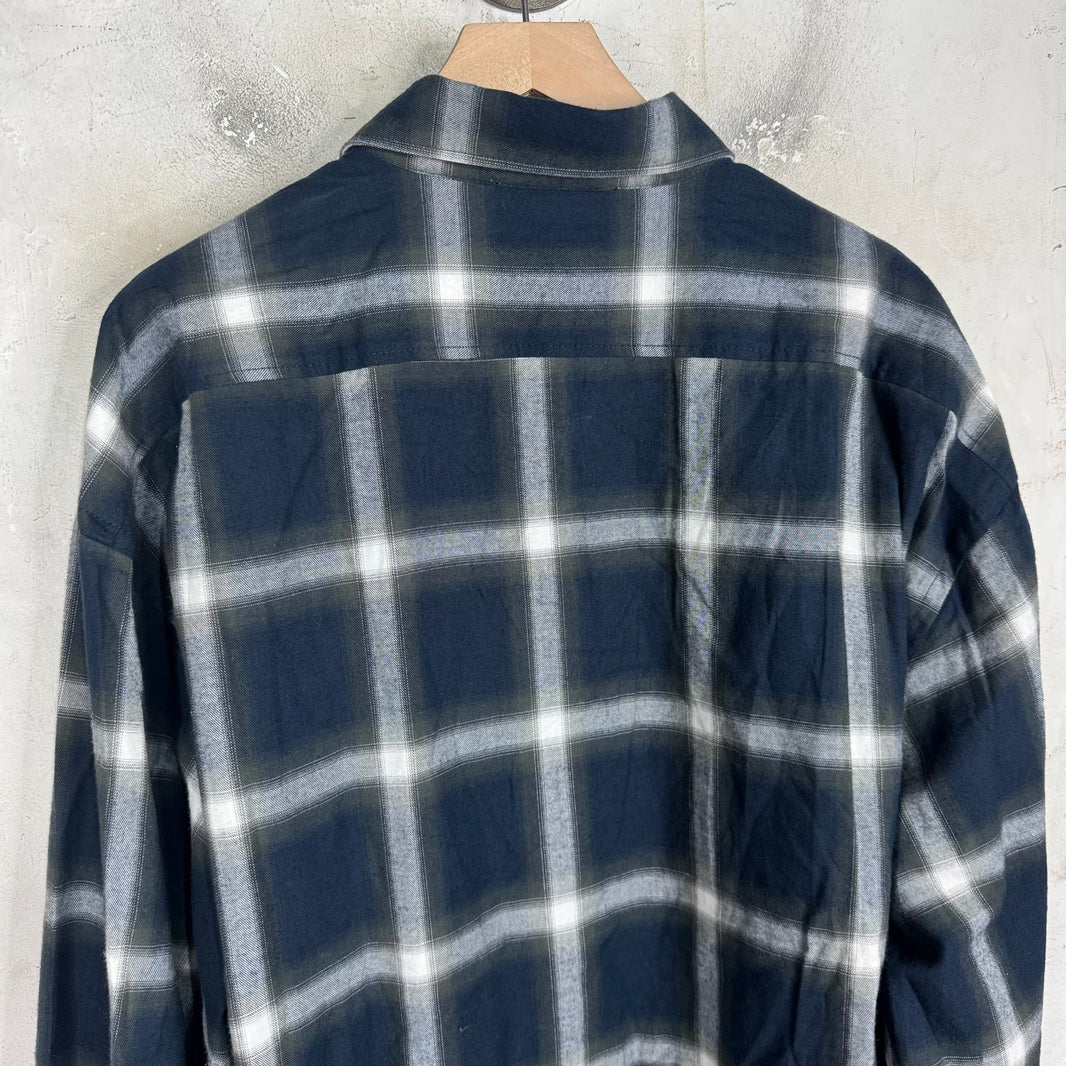 Acne Studios Navy Plaid Flannel