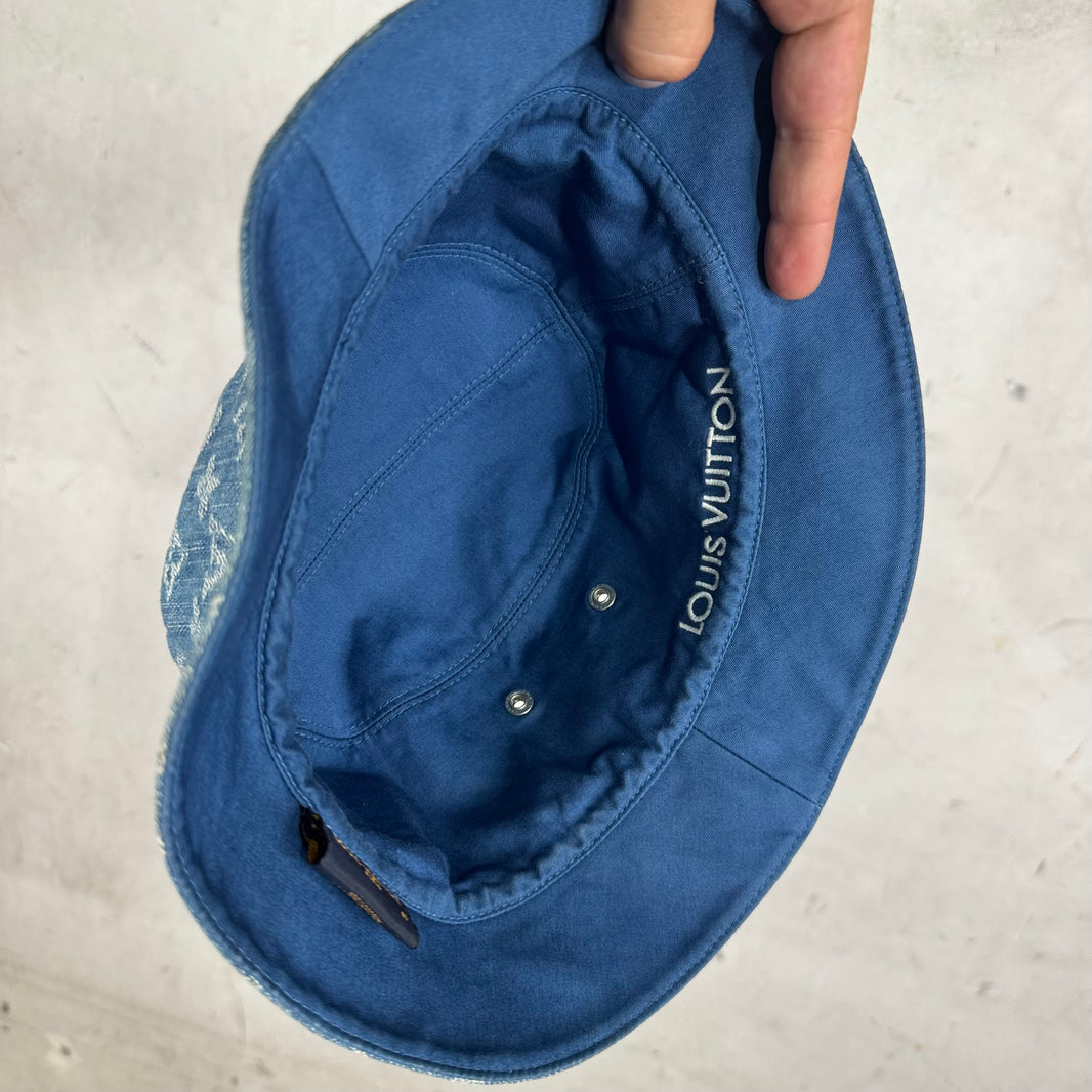 Louis Vuitton Reversible Denim Monogram Bucket Hat