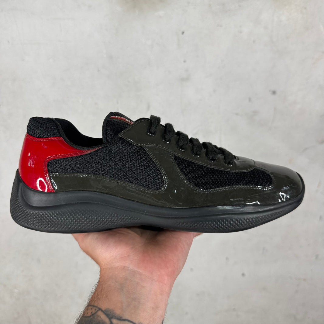 Prada Olive/Red Patent Americas Cup