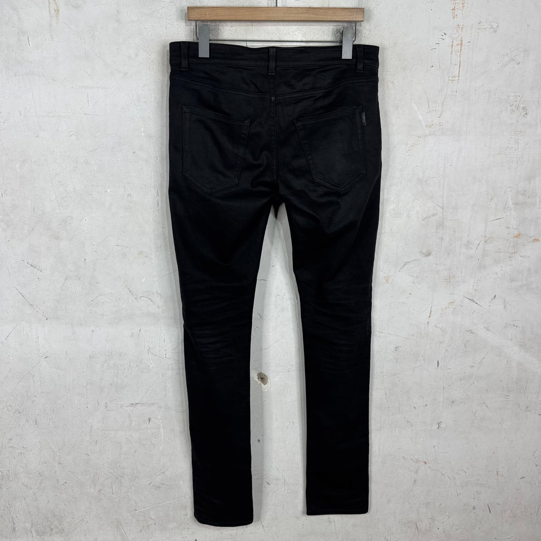 Saint Laurent Black Waxed D03 Jeans