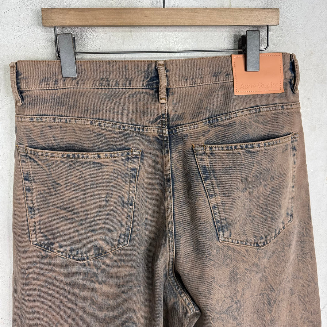 Acne Studios Muddy Dyed Long Denim Shorts