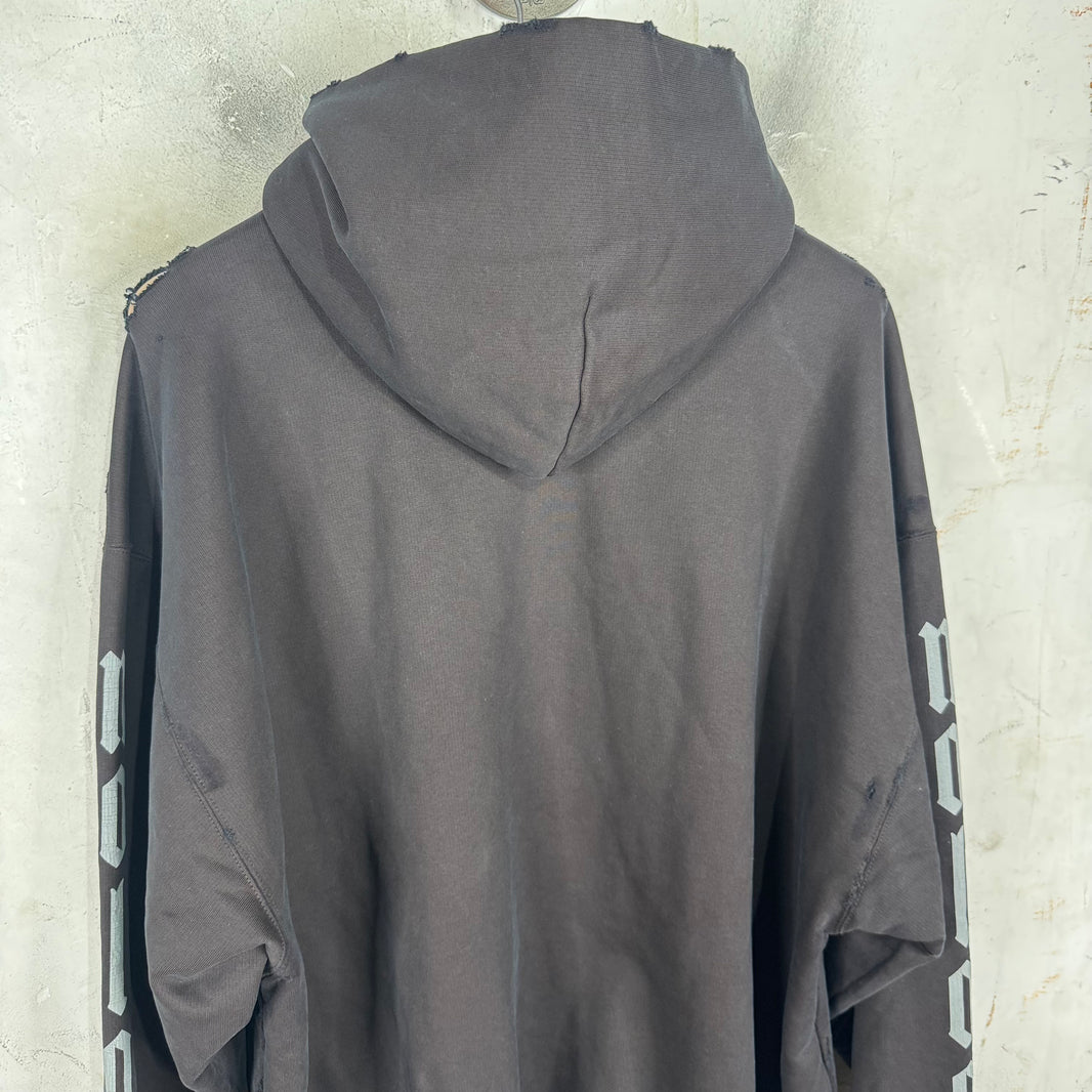 Balenciaga Distressed No Logo Hoodie