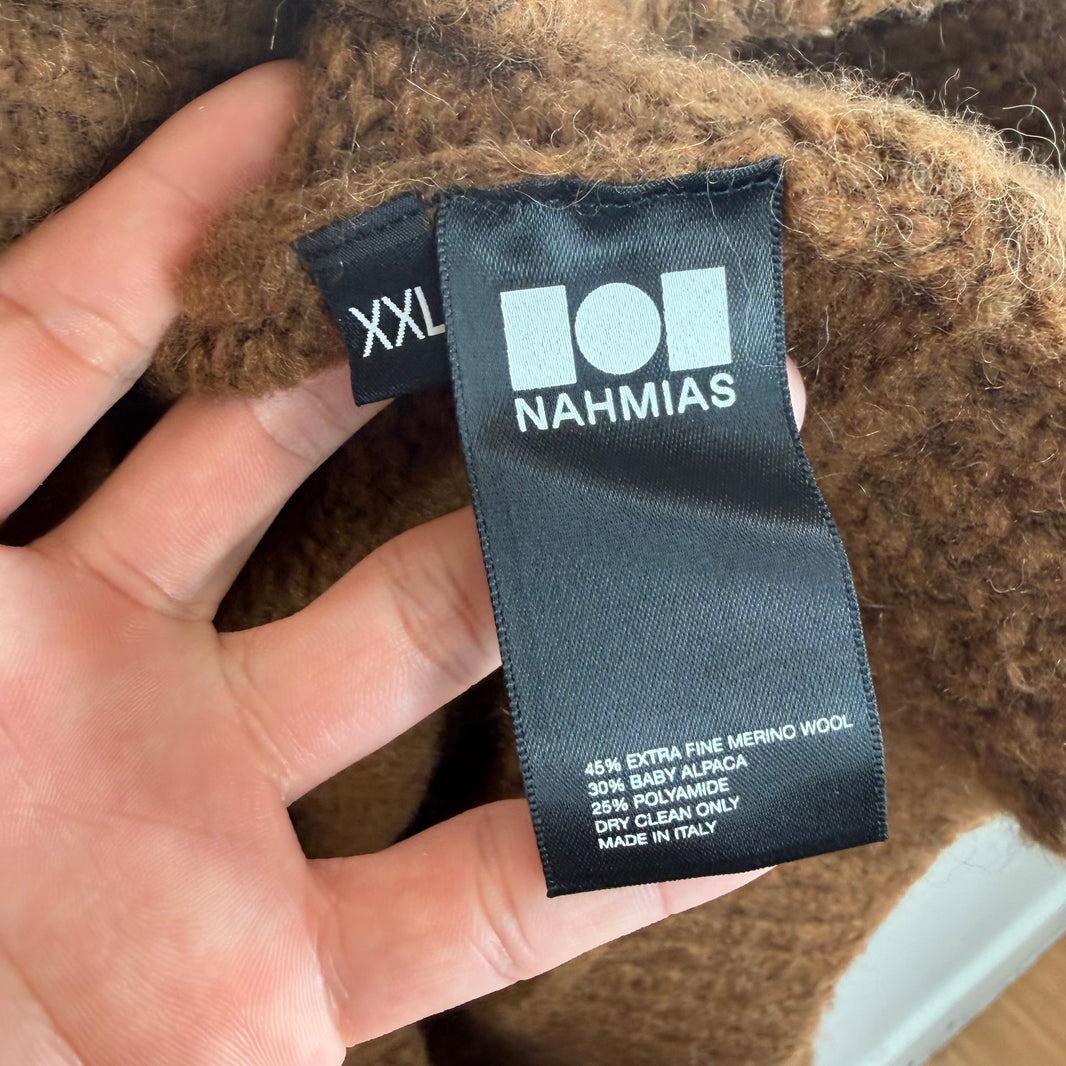 Nahmias Brown Knit Trucker Jacket